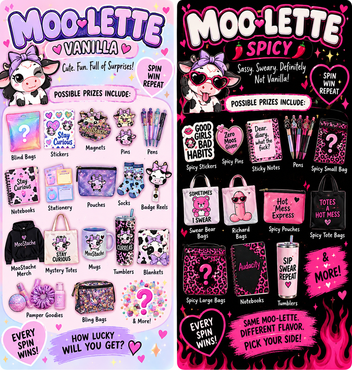 Moo-Lette: Blind Bag Spin Game