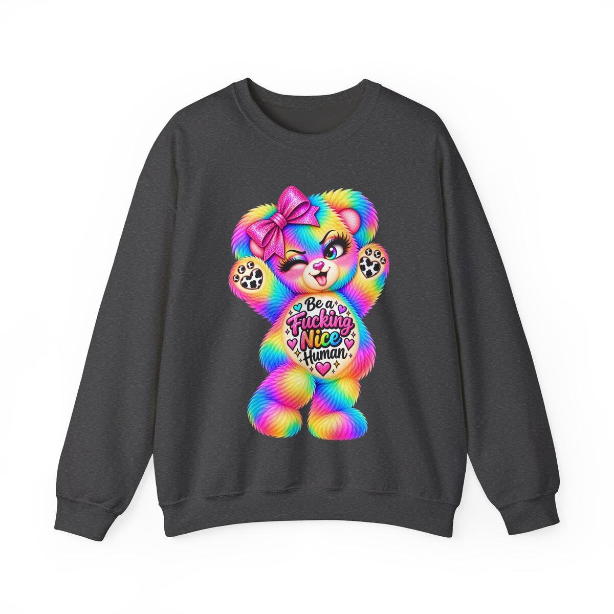 MooStache Sassy Bear Sweatshirt | Be a F*cking Mind Human Bear