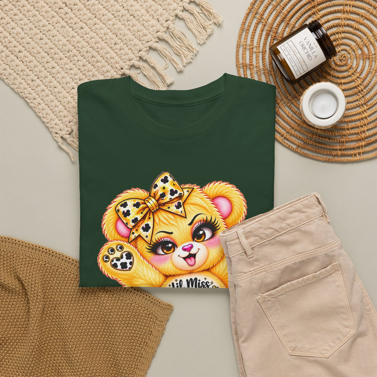 MooStache Sassy Bear Unisex Tee | Lil Miss Sunshine Bear
