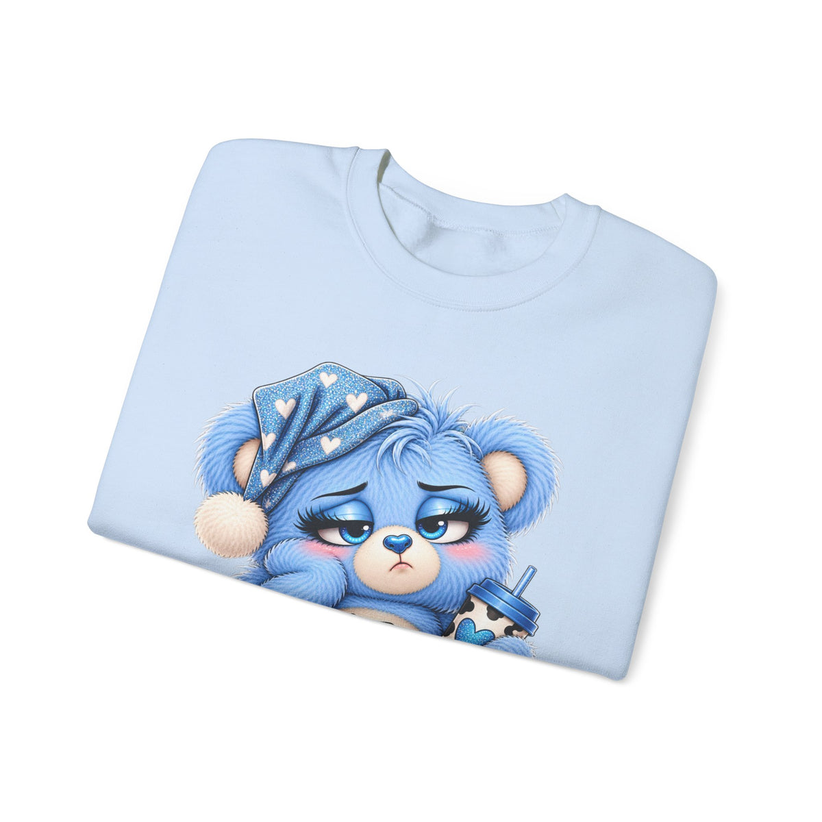 MooStache Sassy Bear Sweatshirt | Too Tired for This Sh*t Bear