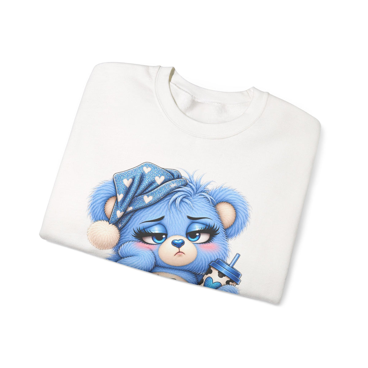 MooStache Sassy Bear Sweatshirt | Too Tired for This Sh*t Bear