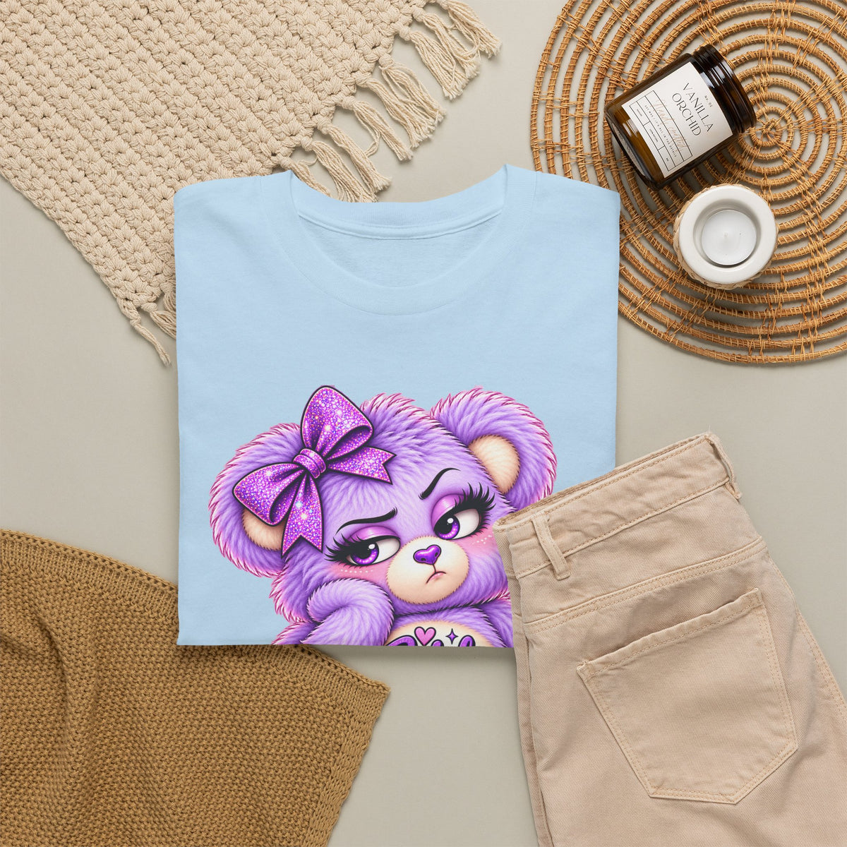 MooStache Sassy Bear Unisex Tee | Bitch Please Bear