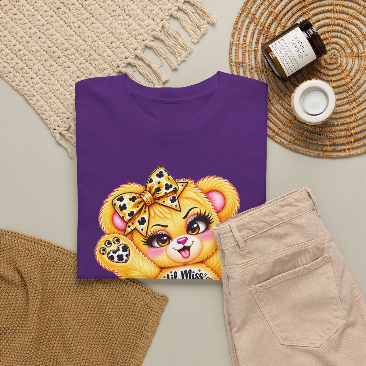 MooStache Sassy Bear Unisex Tee | Lil Miss Sunshine Bear