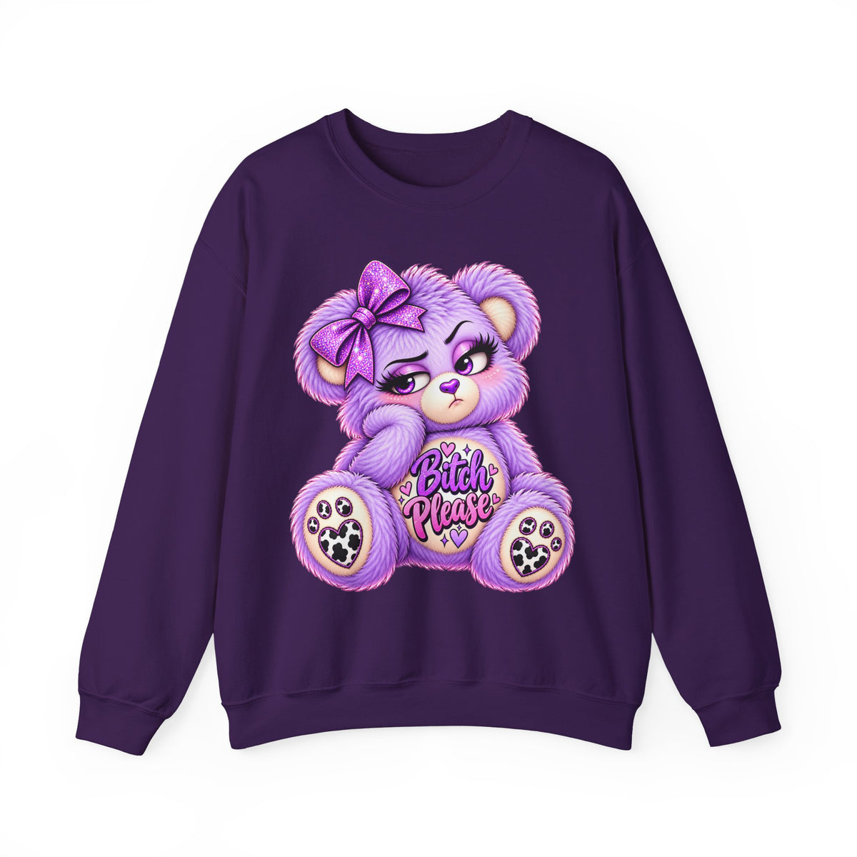 MooStache Sassy Bear Sweatshirt | Bitch Please Bear