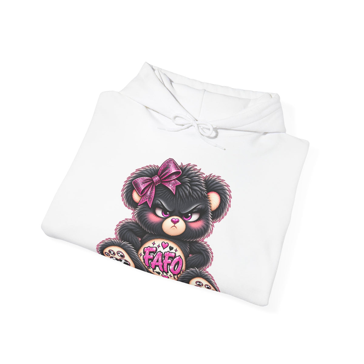 MooStache Sassy Bear Unisex Hoodie | FAFO Bear