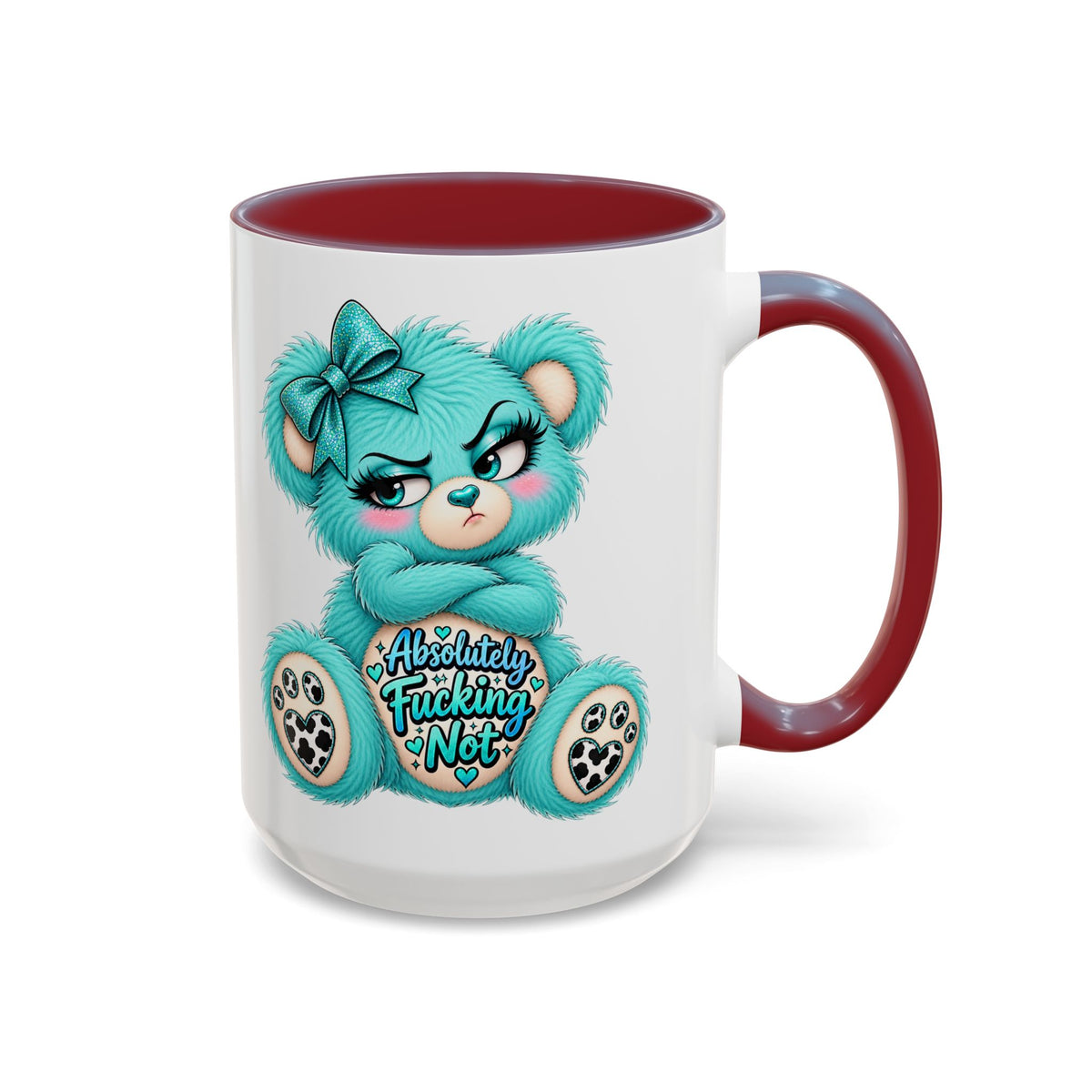 MooStache Sassy Bear Mug | Absolutely F*cking Not Bear