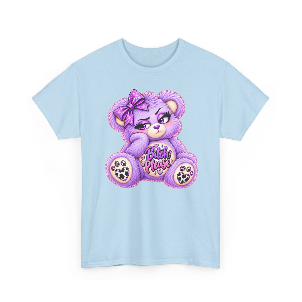 MooStache Sassy Bear Unisex Tee | Bitch Please Bear