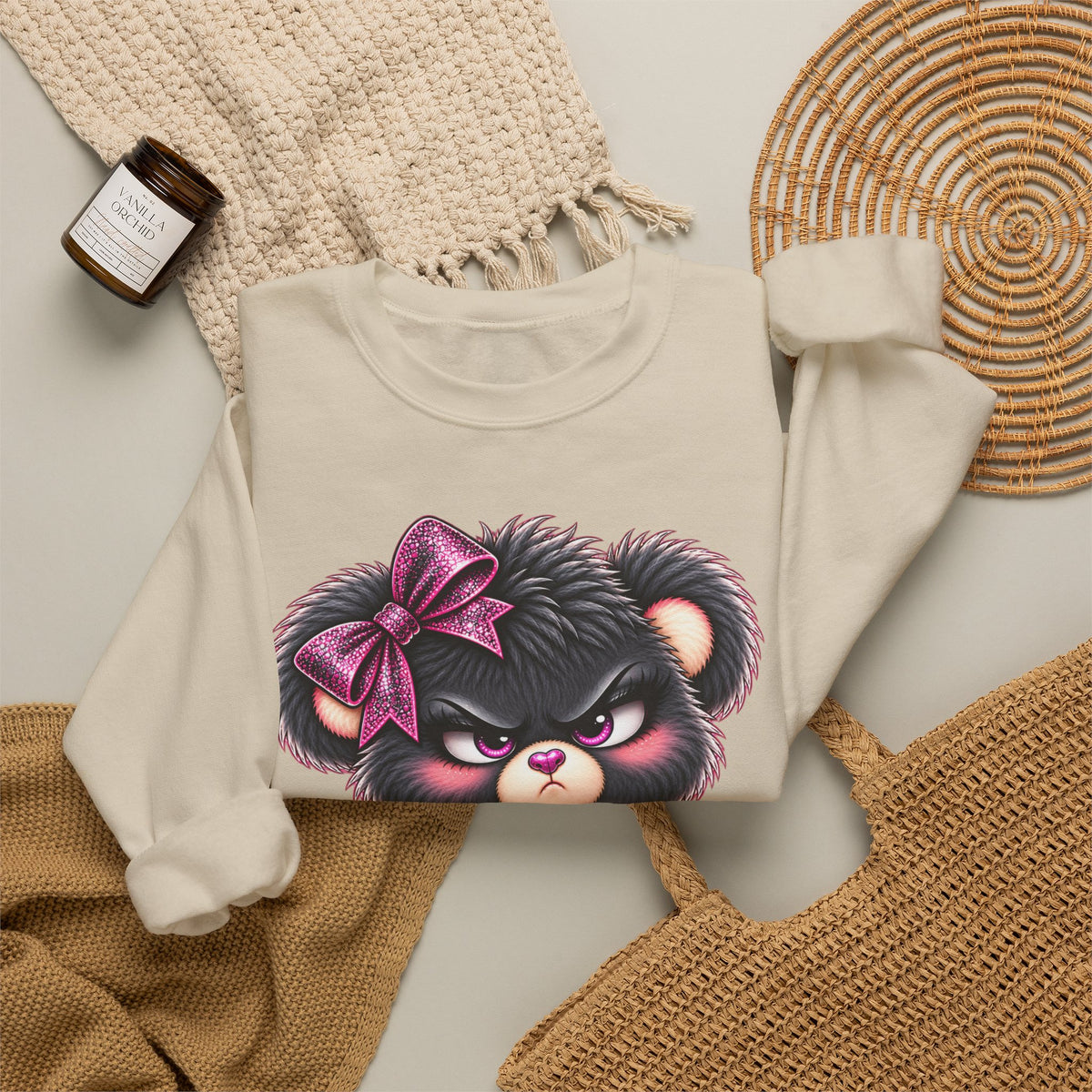 MooStache Sassy Bear Sweatshirt | FAFO Bear