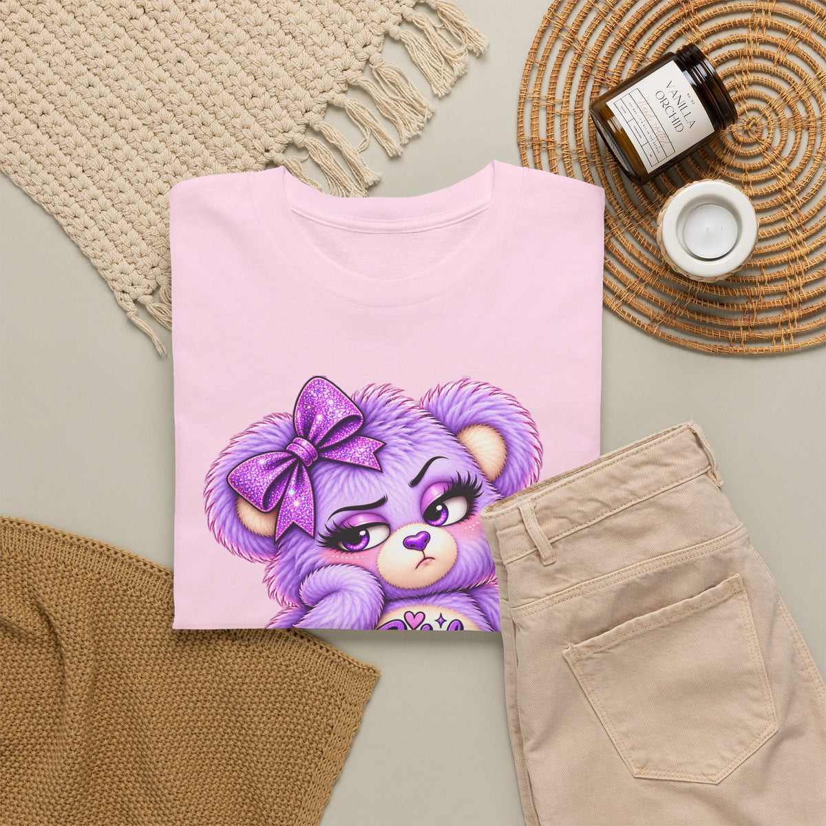 MooStache Sassy Bear Unisex Tee | Bitch Please Bear