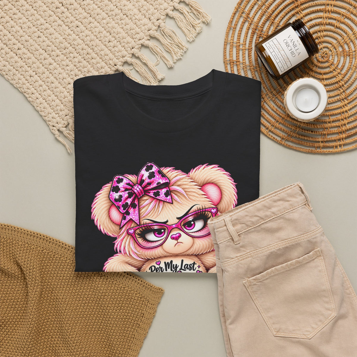 MooStache Sassy Bear Unisex Tee |  Per My Last… Bear