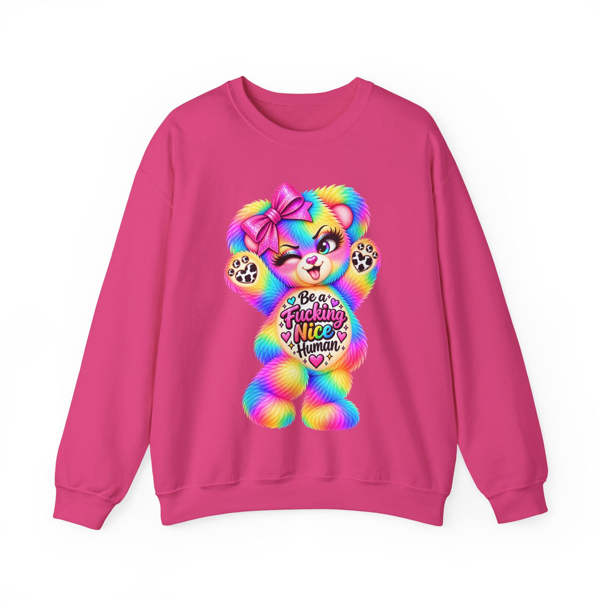 MooStache Sassy Bear Sweatshirt | Be a F*cking Mind Human Bear