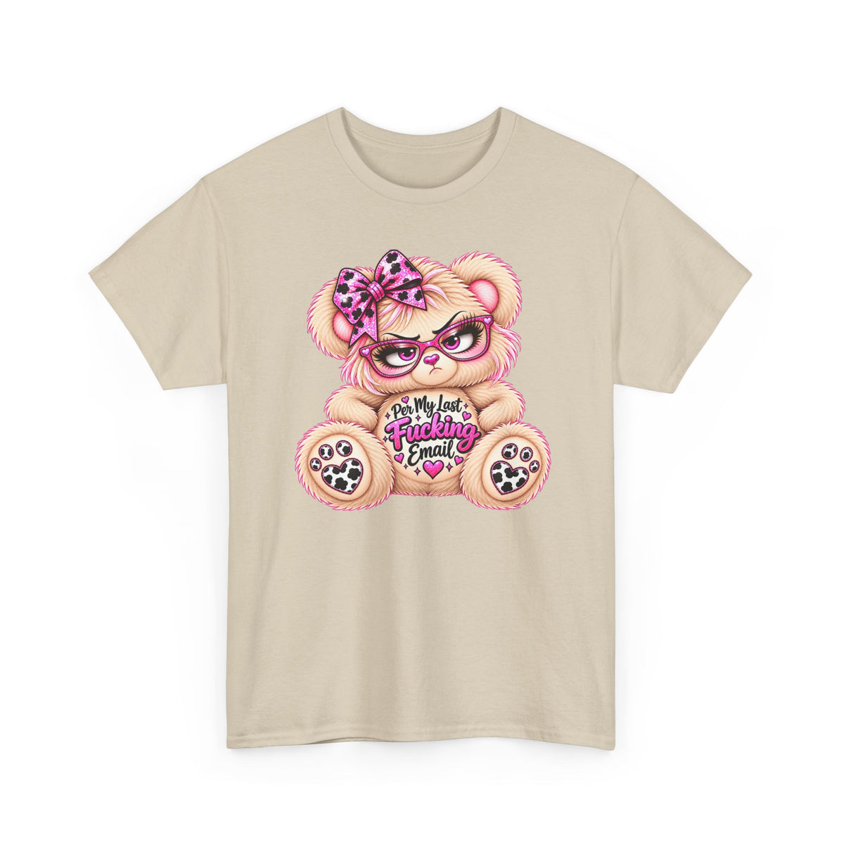 MooStache Sassy Bear Unisex Tee |  Per My Last… Bear