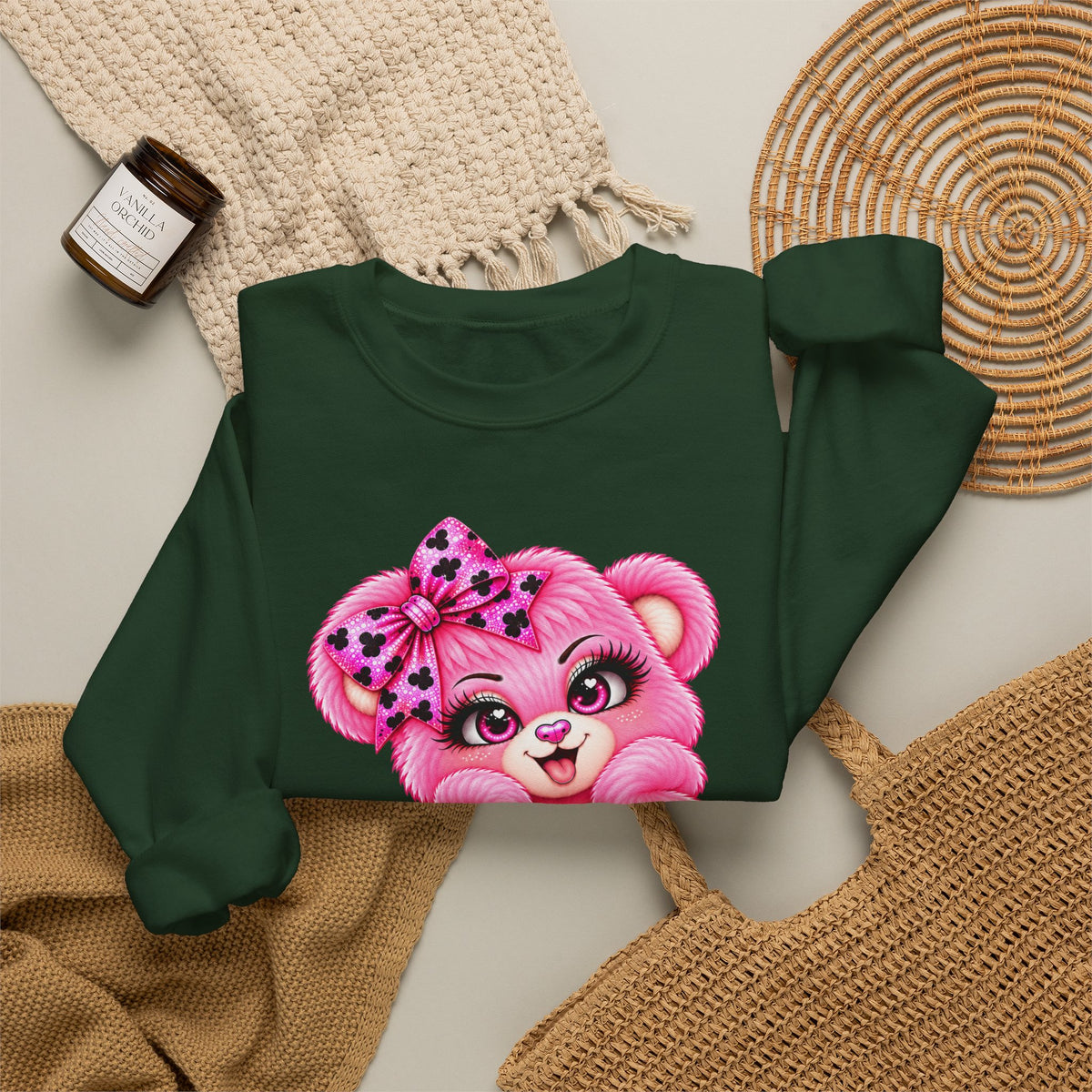 MooStache Sassy Bear Sweatshirt | Twatwaffle Bear