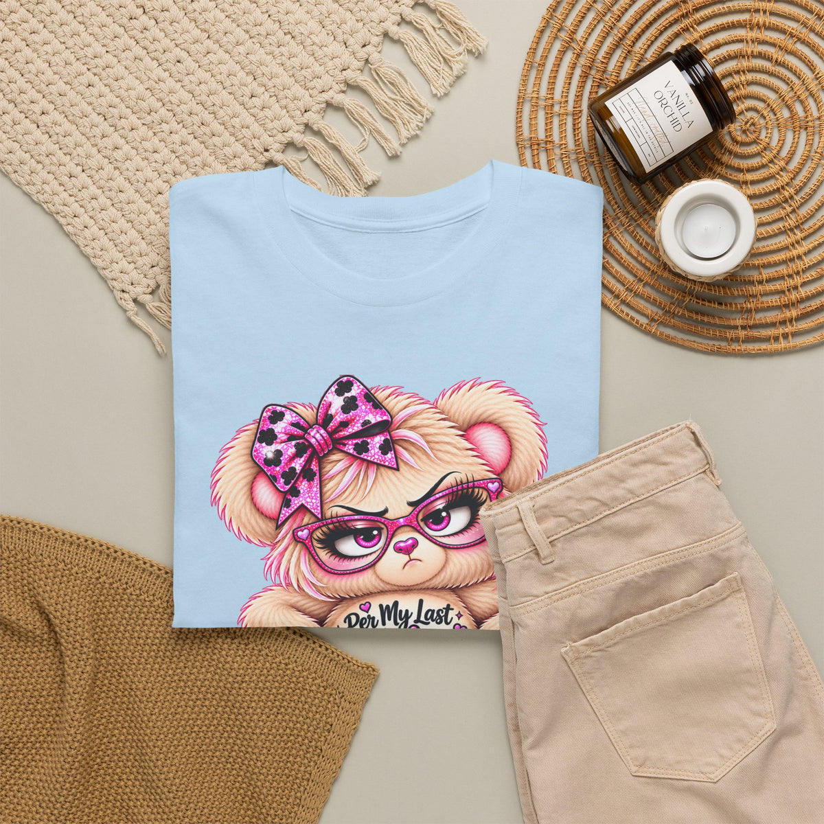 MooStache Sassy Bear Unisex Tee |  Per My Last… Bear