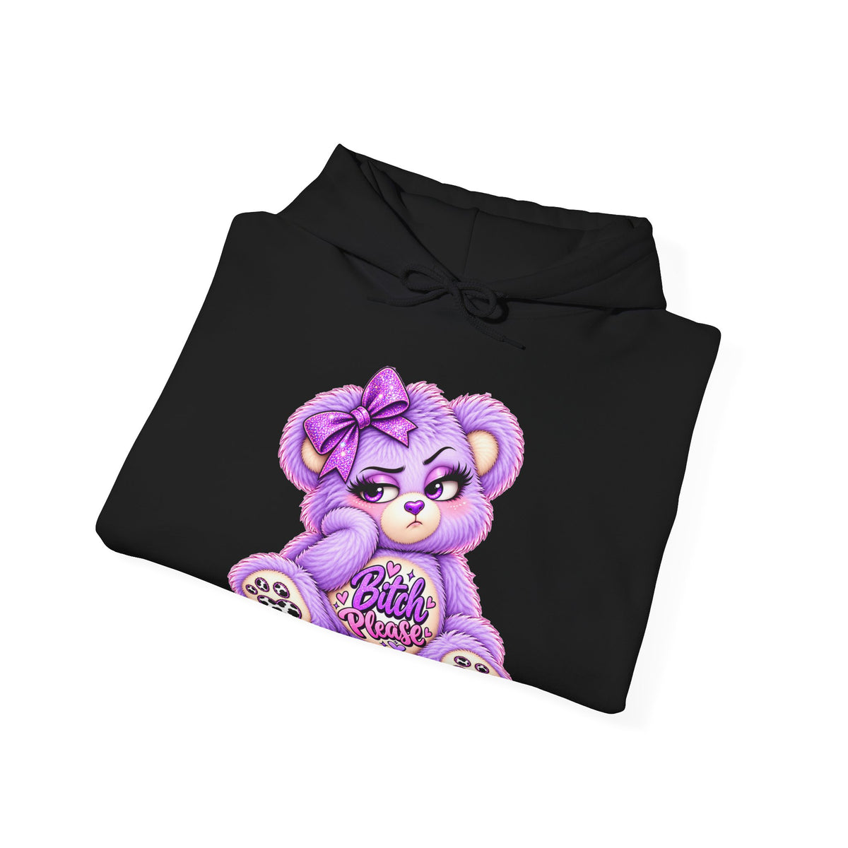 MooStache Sassy Bear Unisex Hoodie | Bitch Please Bear
