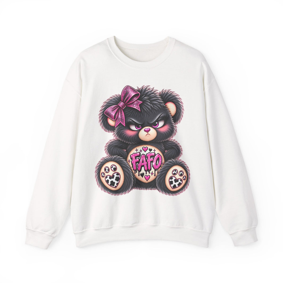 MooStache Sassy Bear Sweatshirt | FAFO Bear