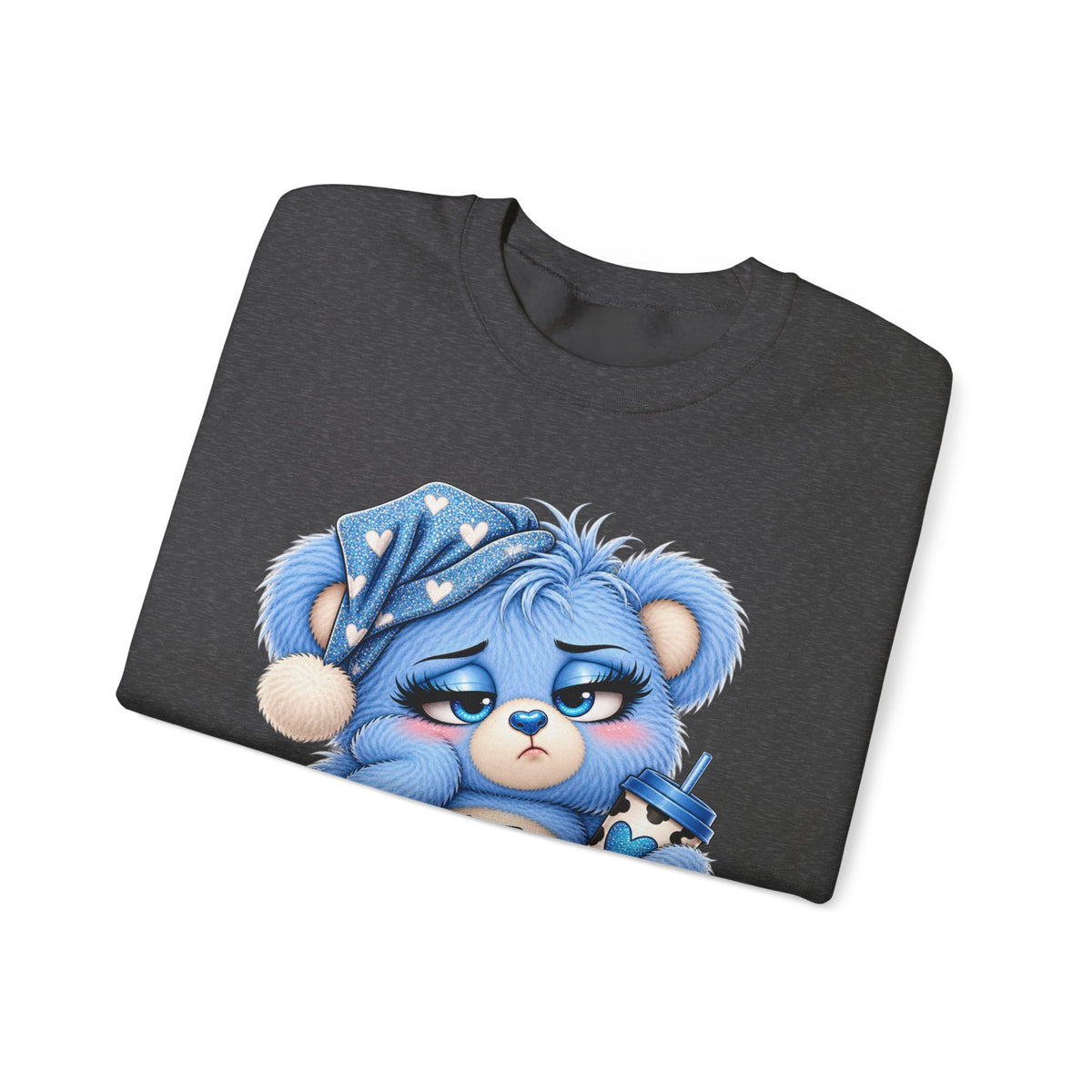 MooStache Sassy Bear Sweatshirt | Too Tired for This Sh*t Bear