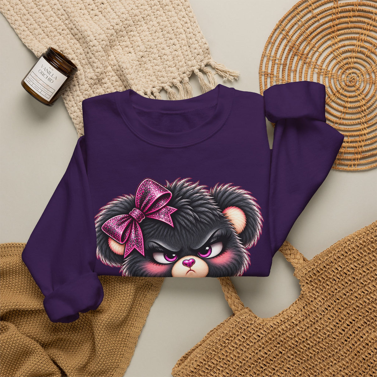 MooStache Sassy Bear Sweatshirt | FAFO Bear