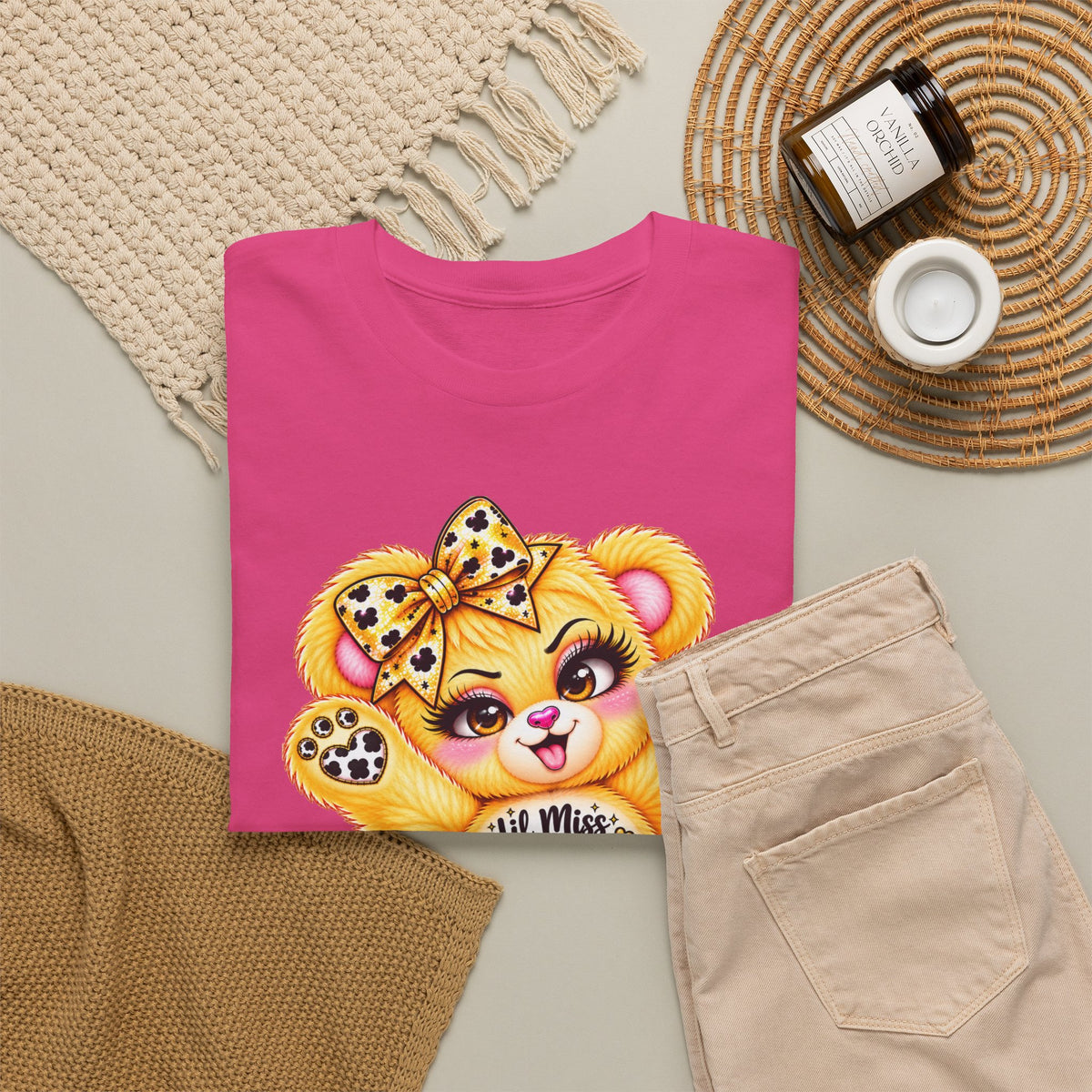 MooStache Sassy Bear Unisex Tee | Lil Miss Sunshine Bear