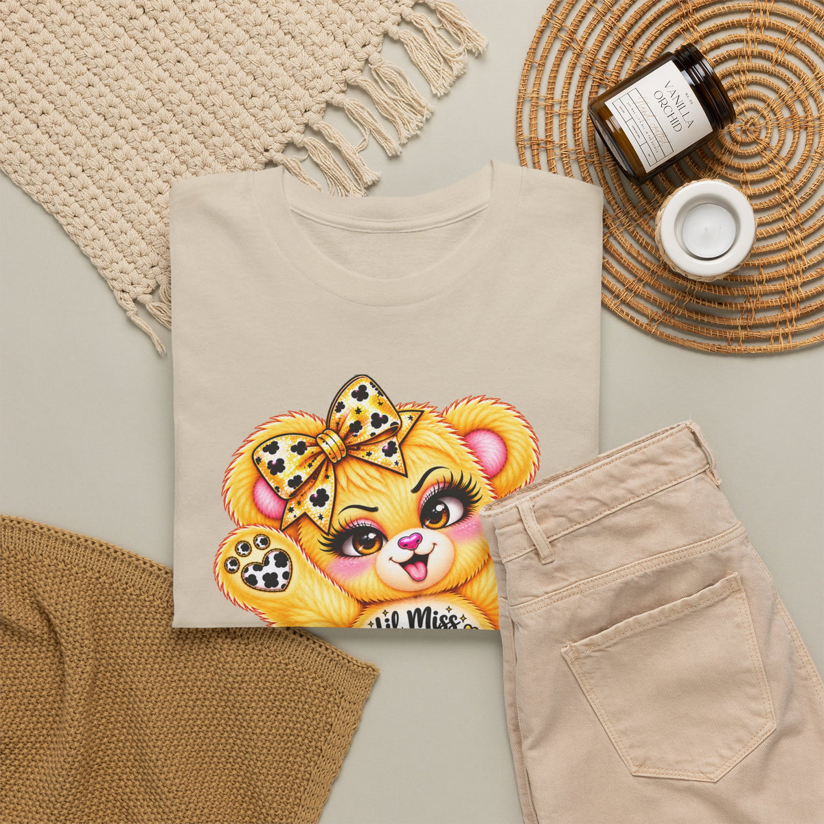 MooStache Sassy Bear Unisex Tee | Lil Miss Sunshine Bear