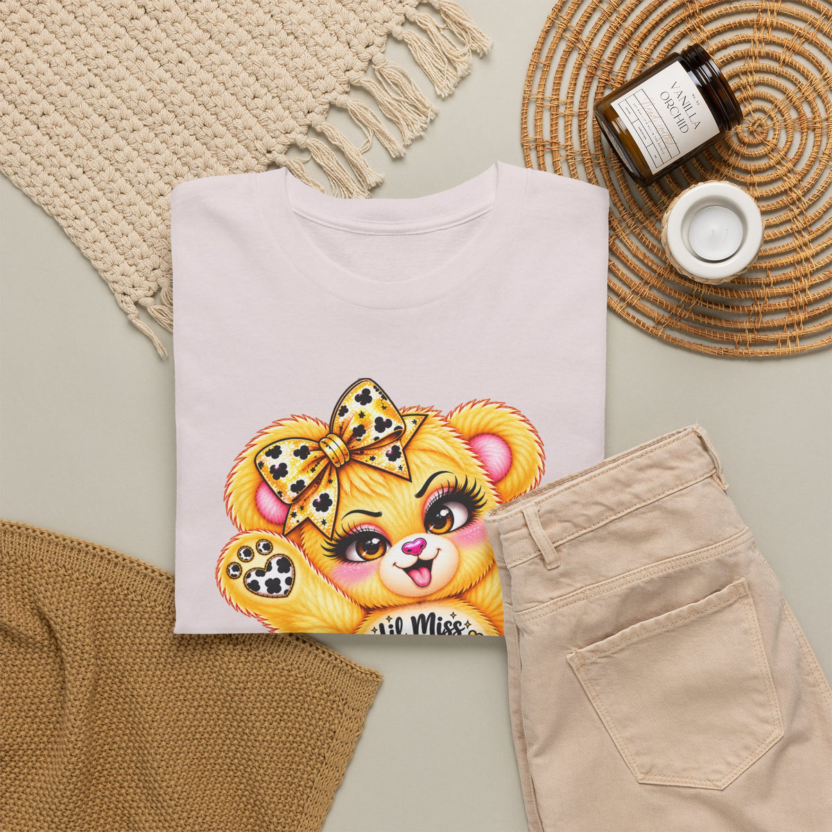 MooStache Sassy Bear Unisex Tee | Lil Miss Sunshine Bear