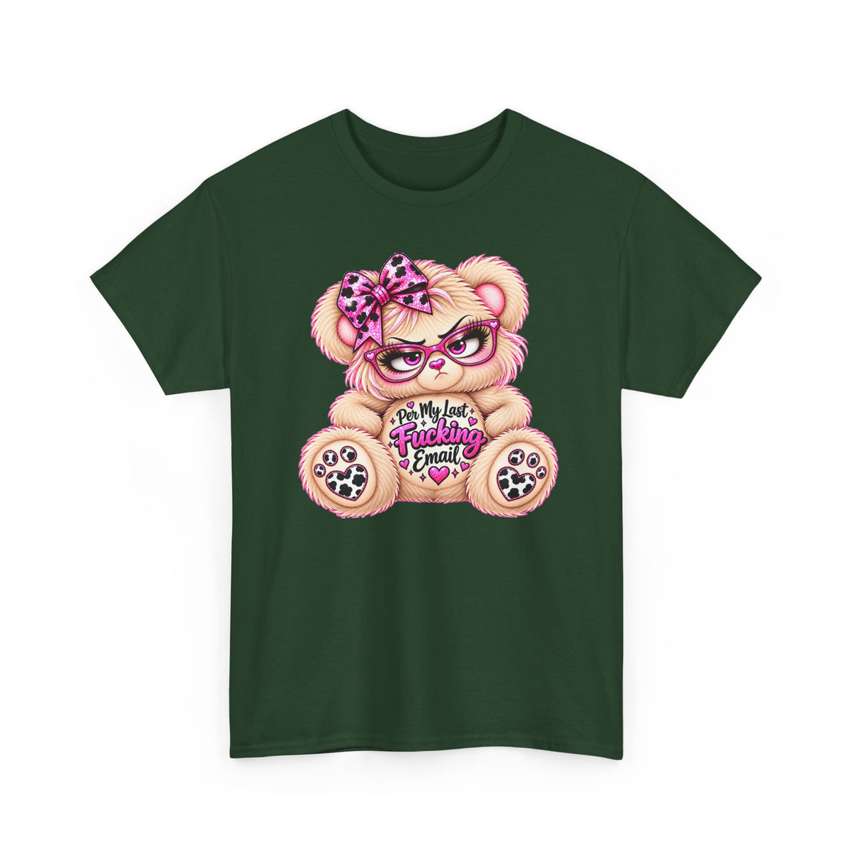 MooStache Sassy Bear Unisex Tee |  Per My Last… Bear