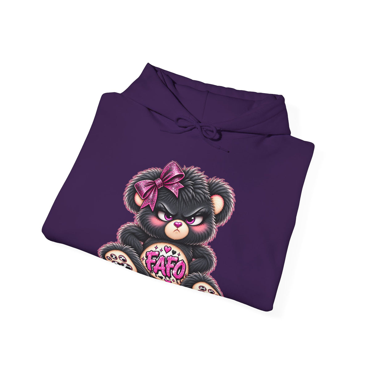 MooStache Sassy Bear Unisex Hoodie | FAFO Bear