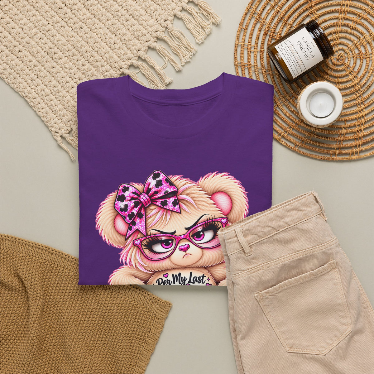 MooStache Sassy Bear Unisex Tee |  Per My Last… Bear