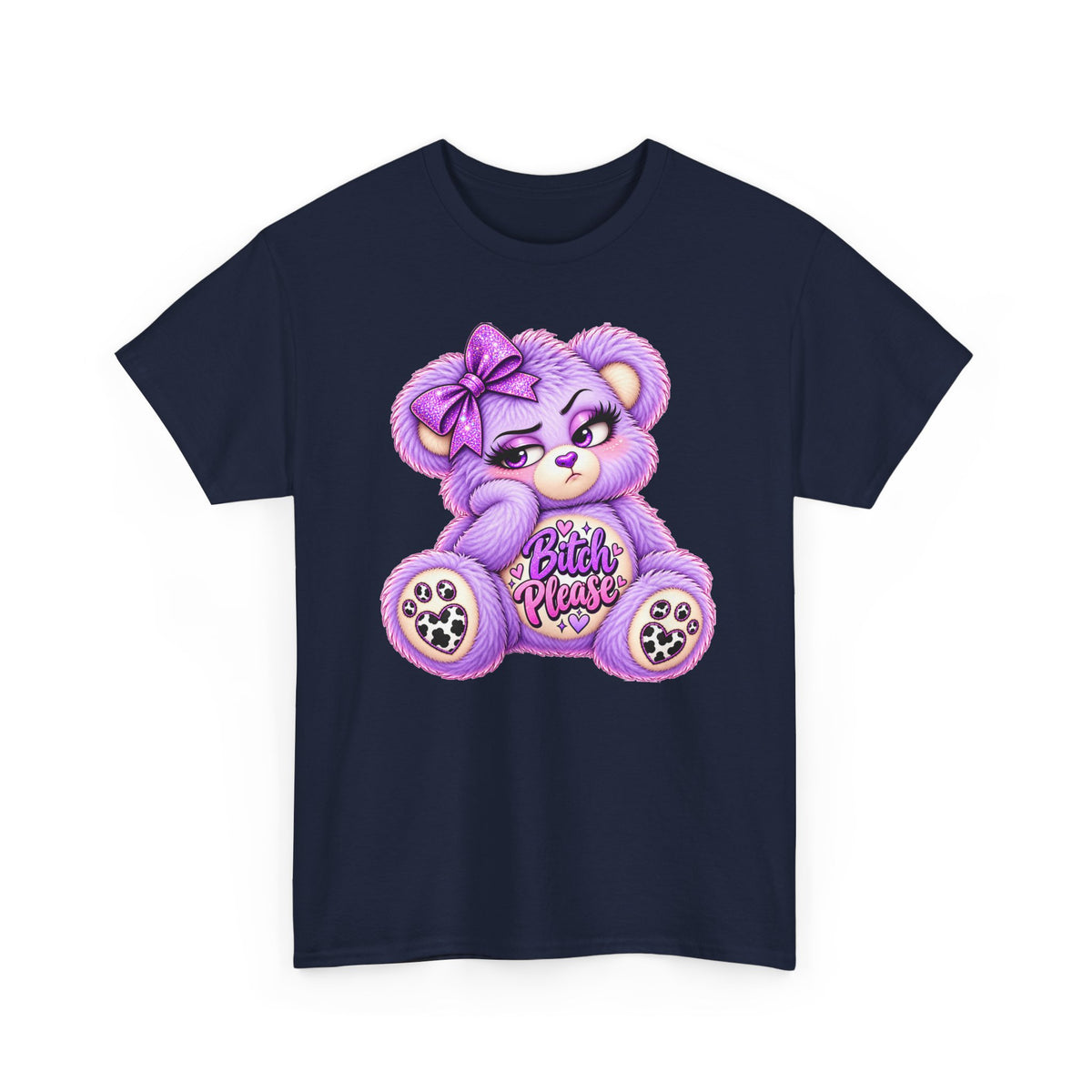 MooStache Sassy Bear Unisex Tee | Bitch Please Bear
