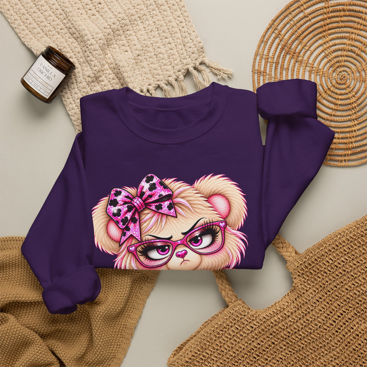 MooStache Sassy Bear Sweatshirt | Per My Last... Bear