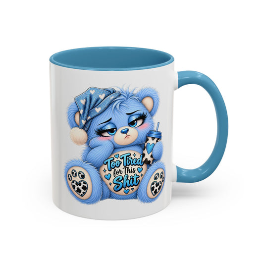 MooStache Sassy Bear Mug | Too Tired Bear