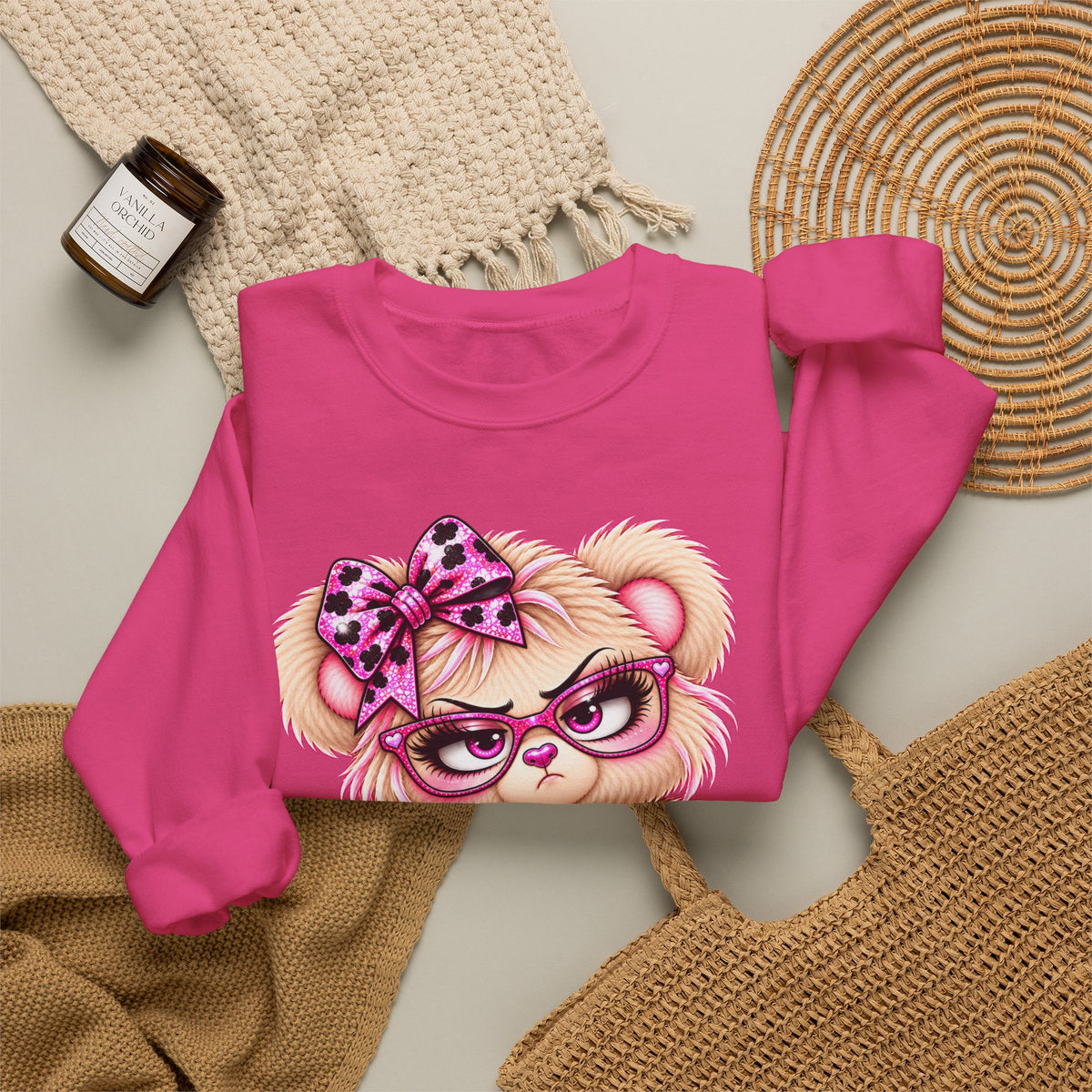 MooStache Sassy Bear Sweatshirt | Per My Last... Bear