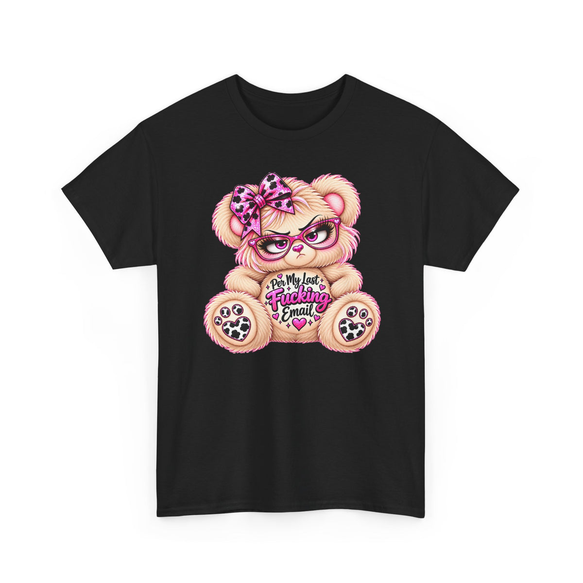 MooStache Sassy Bear Unisex Tee |  Per My Last… Bear