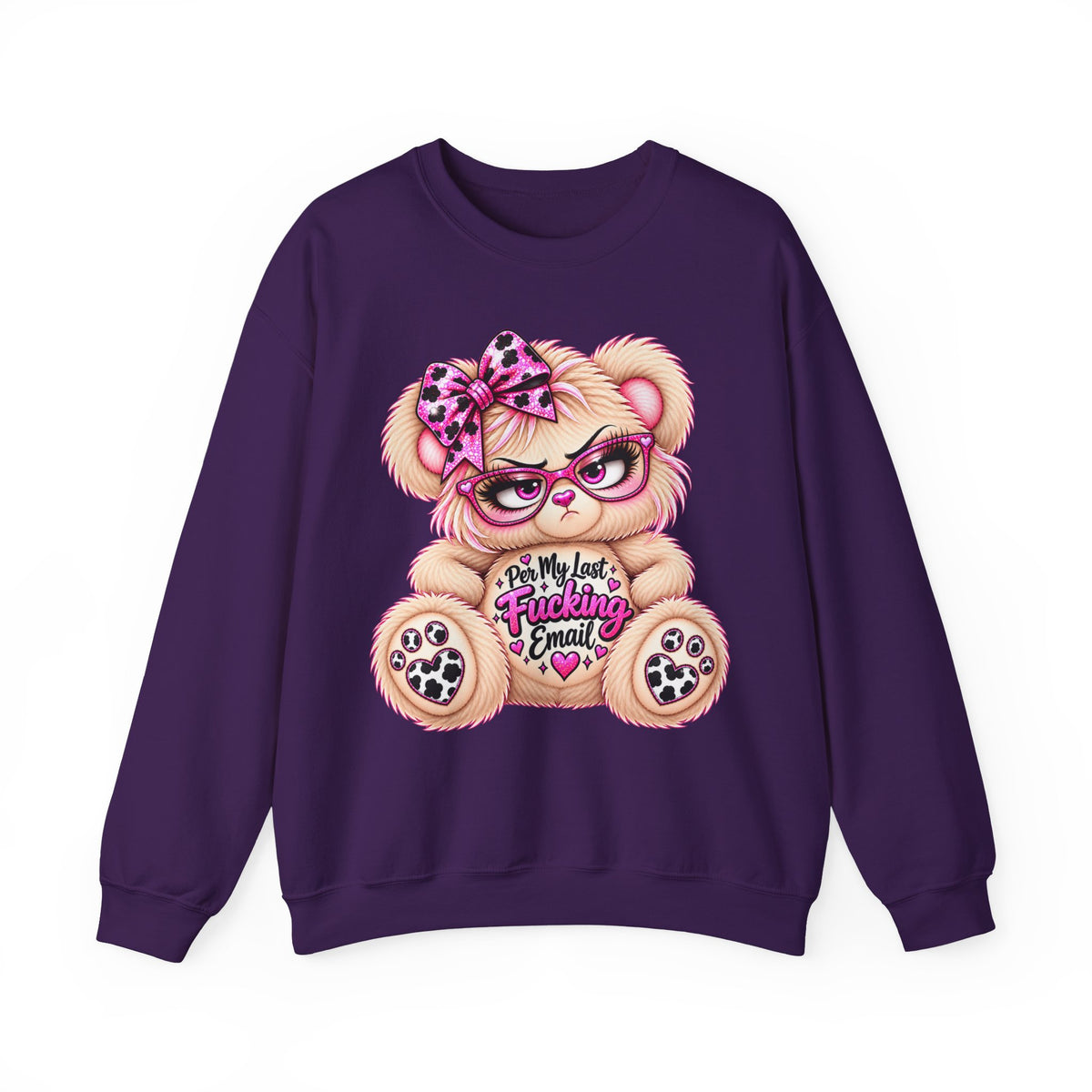 MooStache Sassy Bear Sweatshirt | Per My Last... Bear