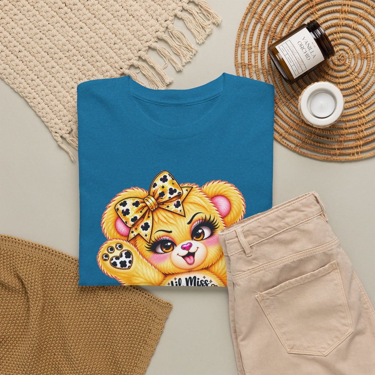 MooStache Sassy Bear Unisex Tee | Lil Miss Sunshine Bear