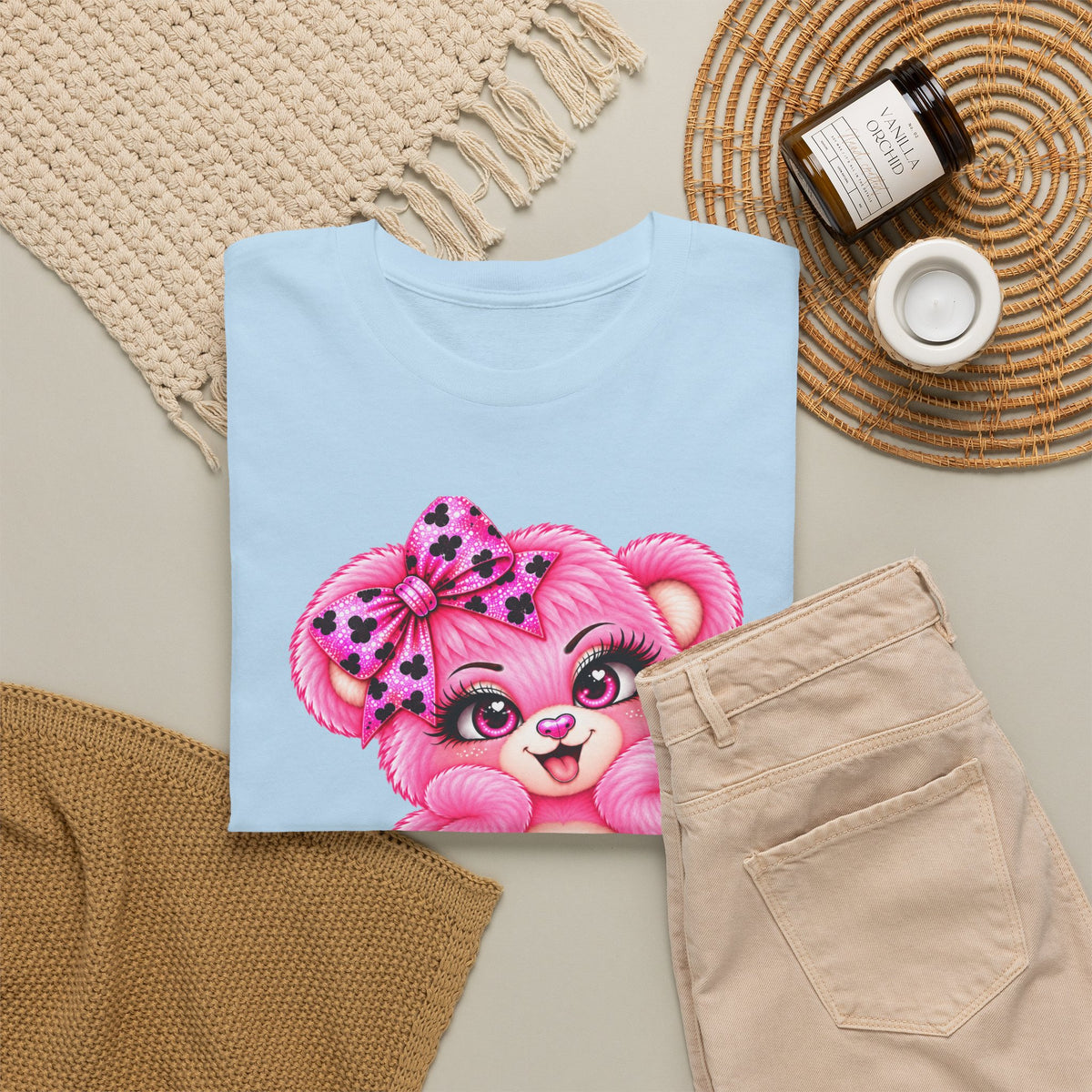 MooStache Sassy Bear Unisex Tee |  Twatwaffle Bear
