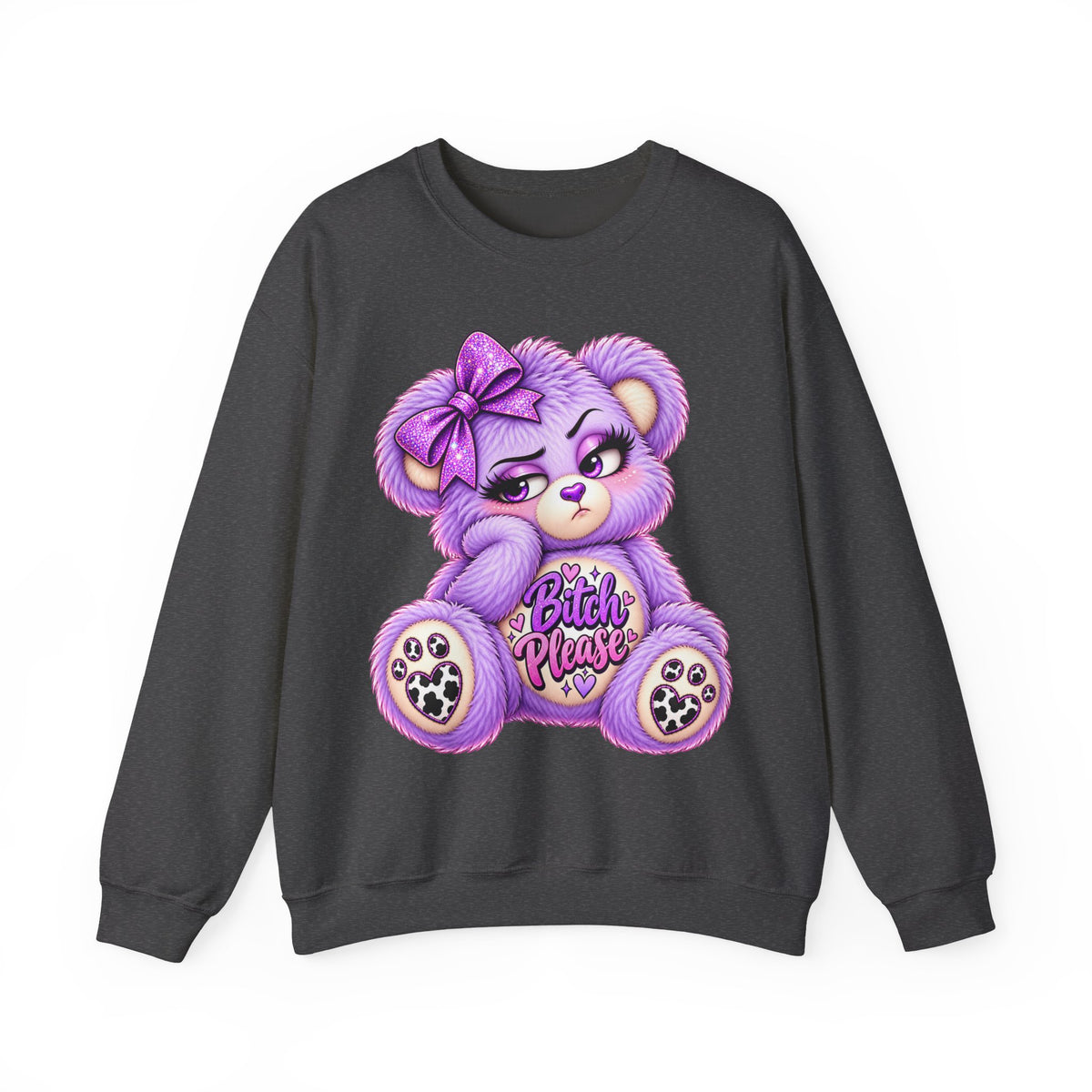 MooStache Sassy Bear Sweatshirt | Bitch Please Bear