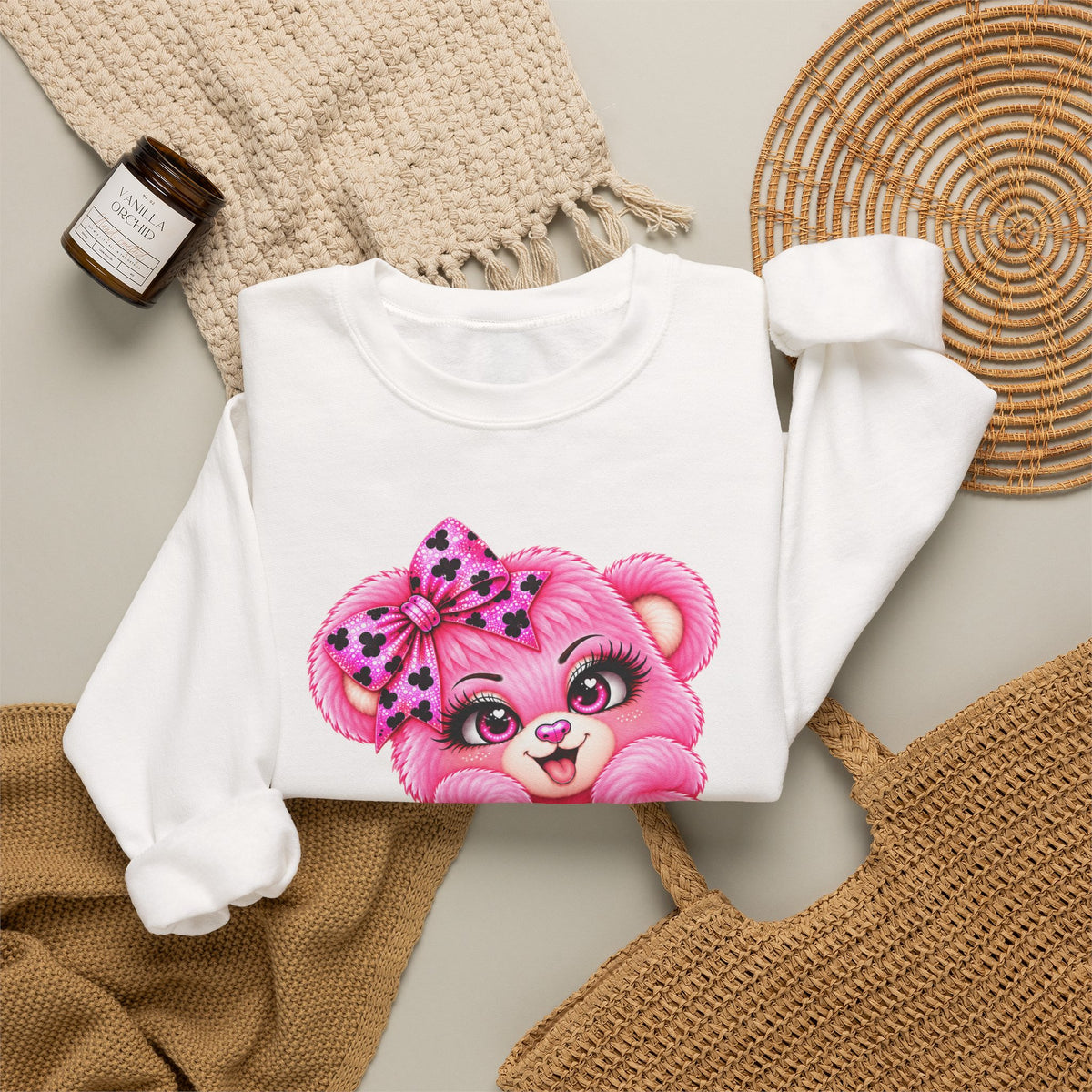 MooStache Sassy Bear Sweatshirt | Twatwaffle Bear