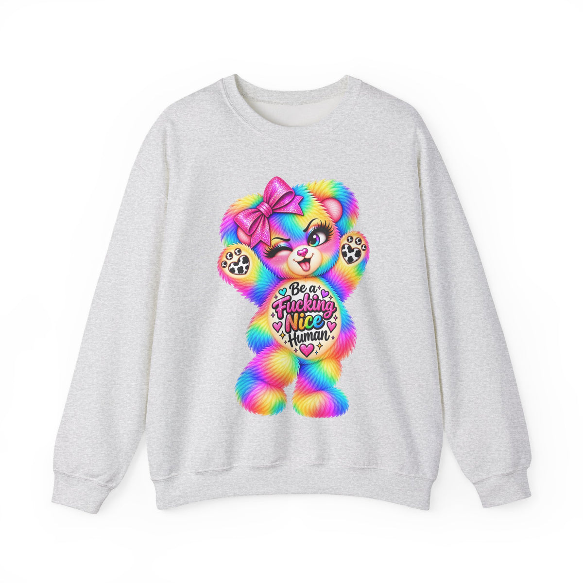 MooStache Sassy Bear Sweatshirt | Be a F*cking Mind Human Bear
