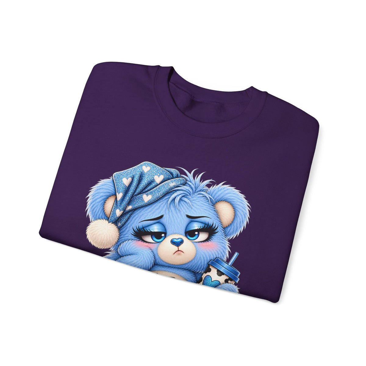 MooStache Sassy Bear Sweatshirt | Too Tired for This Sh*t Bear