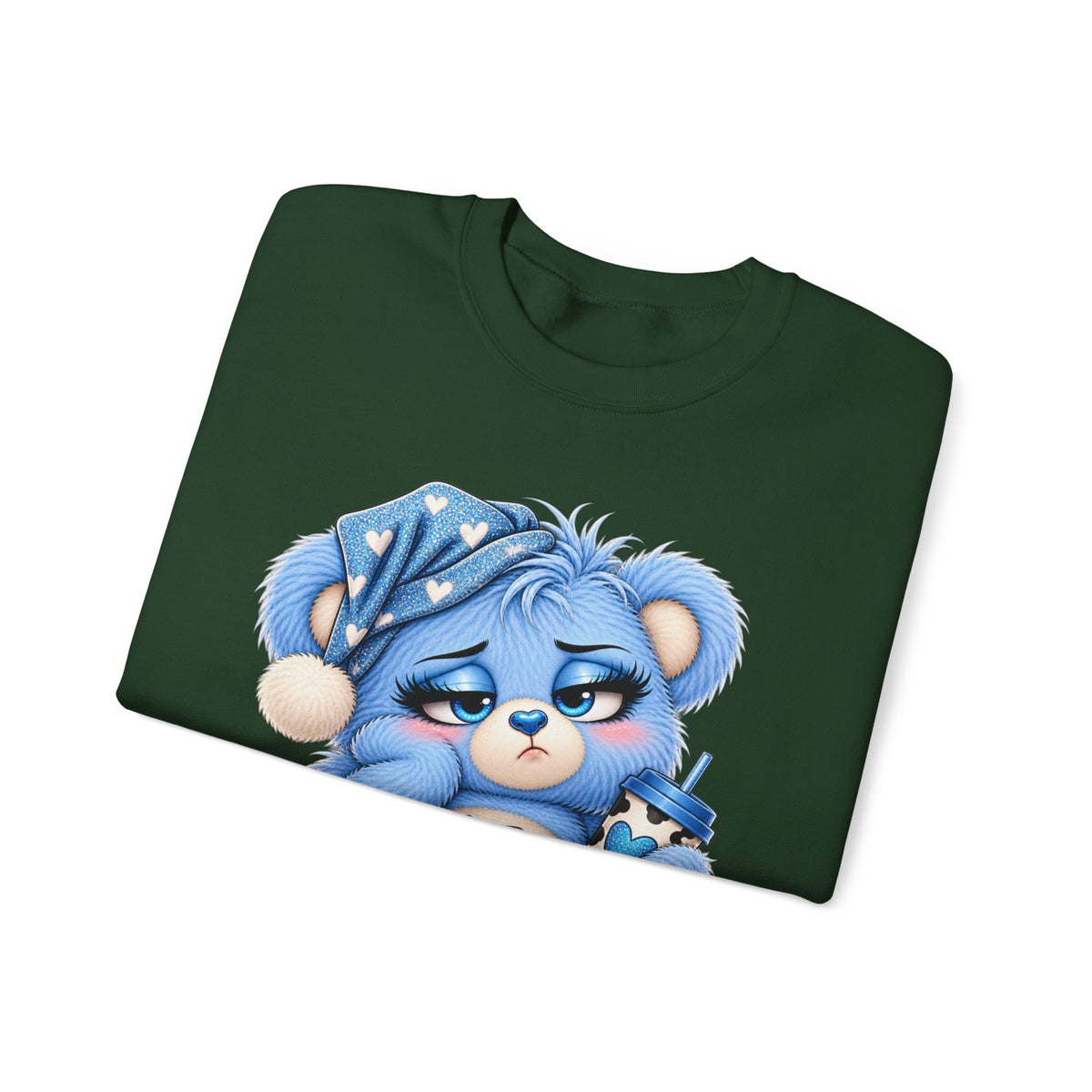 MooStache Sassy Bear Sweatshirt | Too Tired for This Sh*t Bear