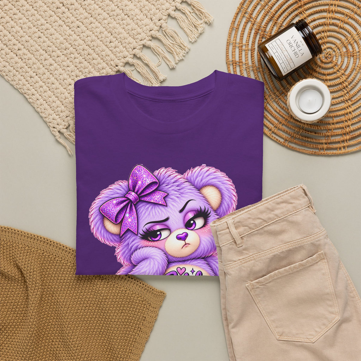 MooStache Sassy Bear Unisex Tee | Bitch Please Bear