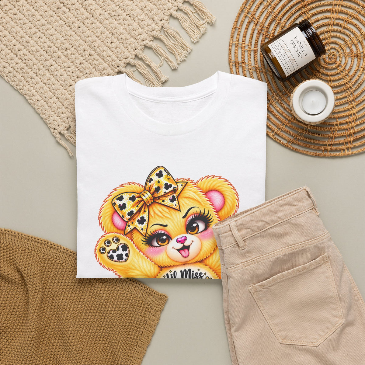MooStache Sassy Bear Unisex Tee | Lil Miss Sunshine Bear