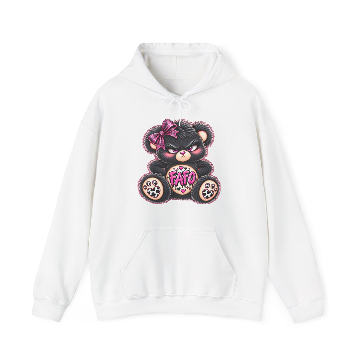 MooStache Sassy Bear Unisex Hoodie | FAFO Bear