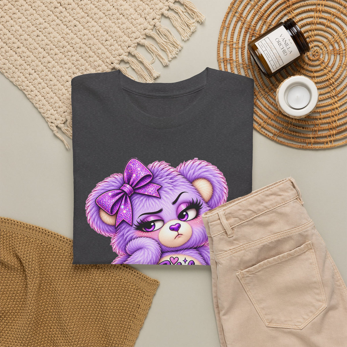 MooStache Sassy Bear Unisex Tee | Bitch Please Bear