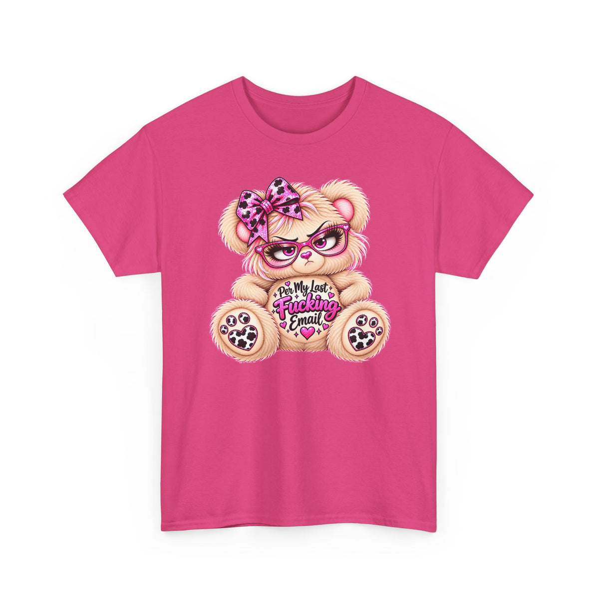 MooStache Sassy Bear Unisex Tee |  Per My Last… Bear