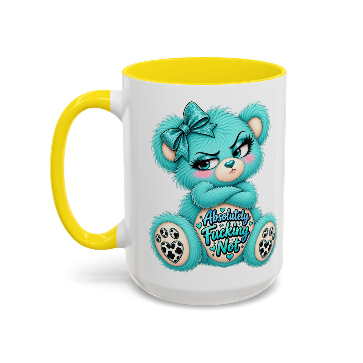 MooStache Sassy Bear Mug | Absolutely F*cking Not Bear