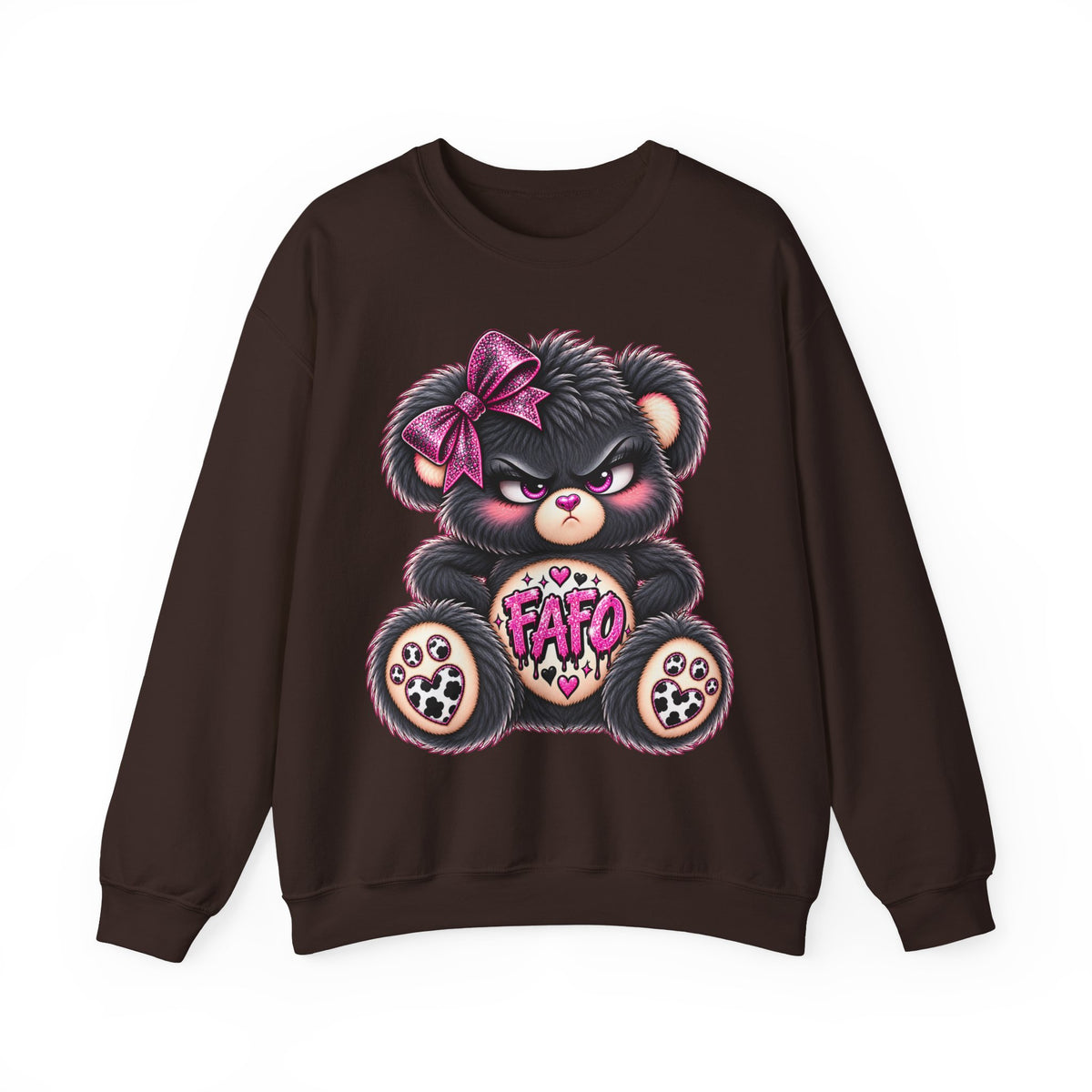 MooStache Sassy Bear Sweatshirt | FAFO Bear