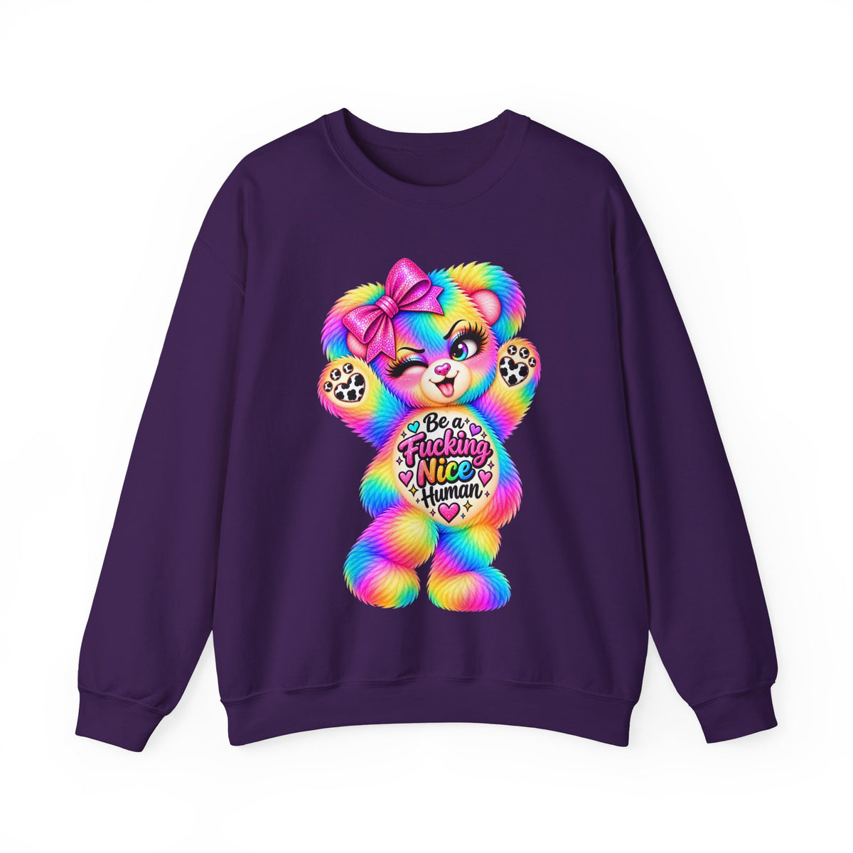 MooStache Sassy Bear Sweatshirt | Be a F*cking Mind Human Bear