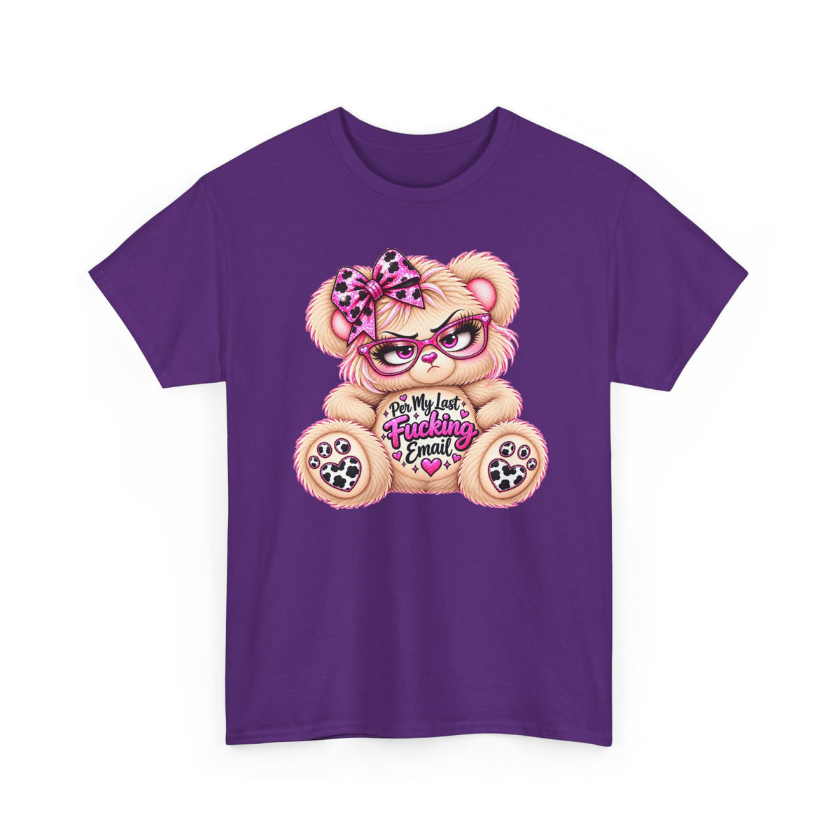 MooStache Sassy Bear Unisex Tee |  Per My Last… Bear